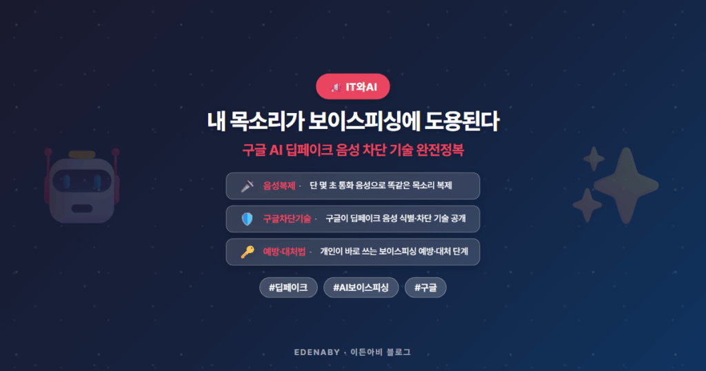 내 목소리가 보이스피싱에 도용된다|구글 AI 딥페이크 음성 차단 기술 완전정복